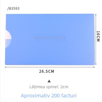 Clip facturi Kang Bai din PP — modele B3591/B3592/B3593 (cu cutie) și B3596; material: PP; tip: clemă cu prindere simplă; potrivit pentru facturi