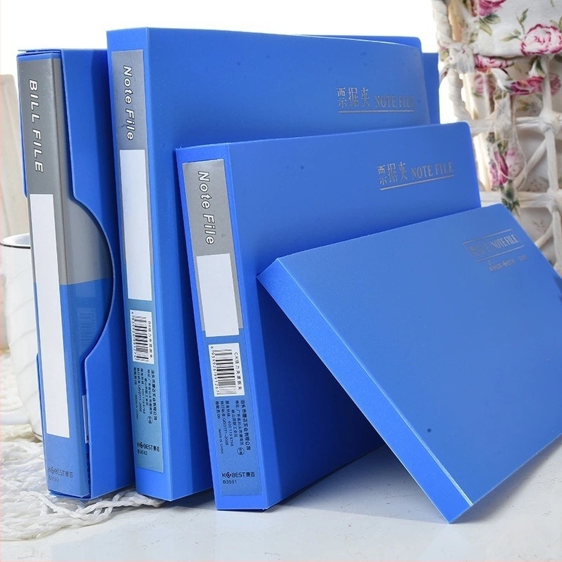 Clip facturi Kang Bai din PP — modele B3591/B3592/B3593 (cu cutie) și B3596; material: PP; tip: clemă cu prindere simplă; potrivit pentru facturi