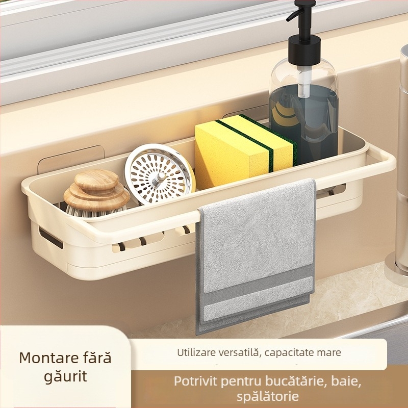 Raft pentru vase Shuntiancai; Material: PP îngroșat; Montare pe perete; Design modern minimalist