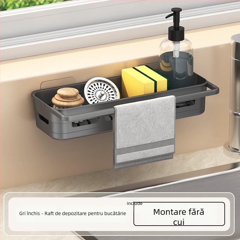 Raft pentru vase Shuntiancai; Material: PP îngroșat; Montare pe perete; Design modern minimalist