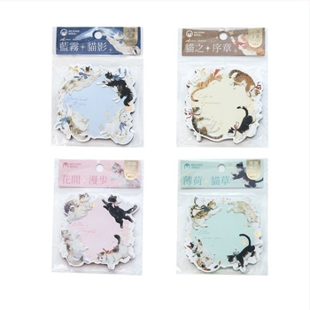 MR.Paper Note adezive cu aur în relief – Catbus Ring, Temă pisică în stil coreean, Formă neregulată, 3 în 1; XS13623; Lipire: Nu; Formă: Cărămidă de hârtie