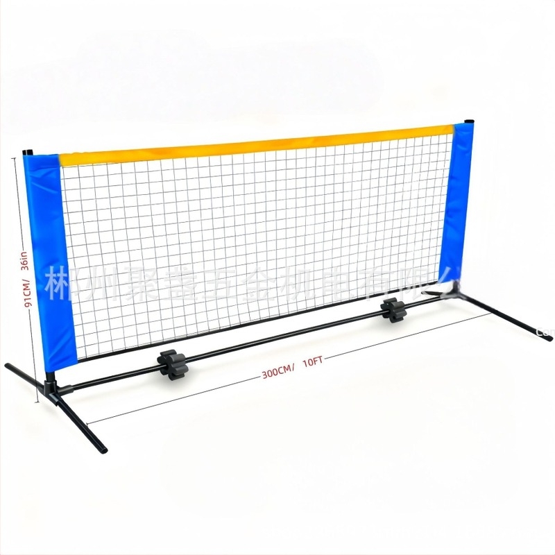 Cadru portabil pentru plasă pickleball, 3 m, material PE, pentru antrenament în interior și exterior, mobil și demontabil