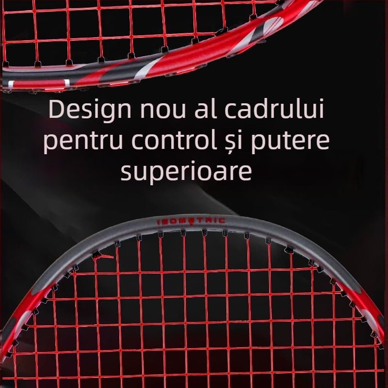 Raquetă badminton – model ofensiv, cadru din fibră de carbon, greutate 80–84 g, tehnologie Mid-Shaft Foam, mărimea mânerului G5
