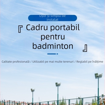 Plasă de badminton – Portabilă, movibilă, montaj ușor; Material: nylon, oțel; Potrivită pentru badminton și tenis de masă