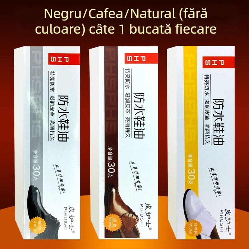 Perie pentru lustruirea pantofilor Zhongu, peri moi, cap de lustruire cu burete, mâner lung