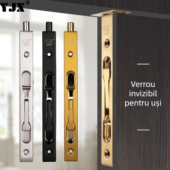 Încuietoare ascunsă tip fluture pentru uși duble din lemn – model 205; material SUS304 oțel inoxidabil; încuietoare tip cutie