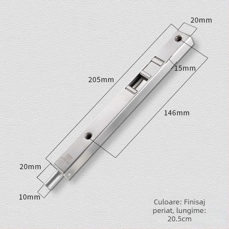 Încuietoare ascunsă tip fluture pentru uși duble din lemn – model 205; material SUS304 oțel inoxidabil; încuietoare tip cutie