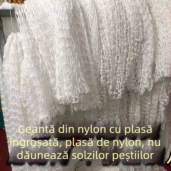 Sac de plasă din nylon, țesut manual – moale pentru pește, gros și durabil, cu accesorii pentru capul plasei