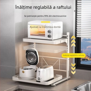 Raft glisant pe blat pentru aparate de bucătărie — metal, stil modern minimalist, pentru aparate precum gătitor de orez, cuptor cu microunde și cuptor, Model 1, mostre personalizate