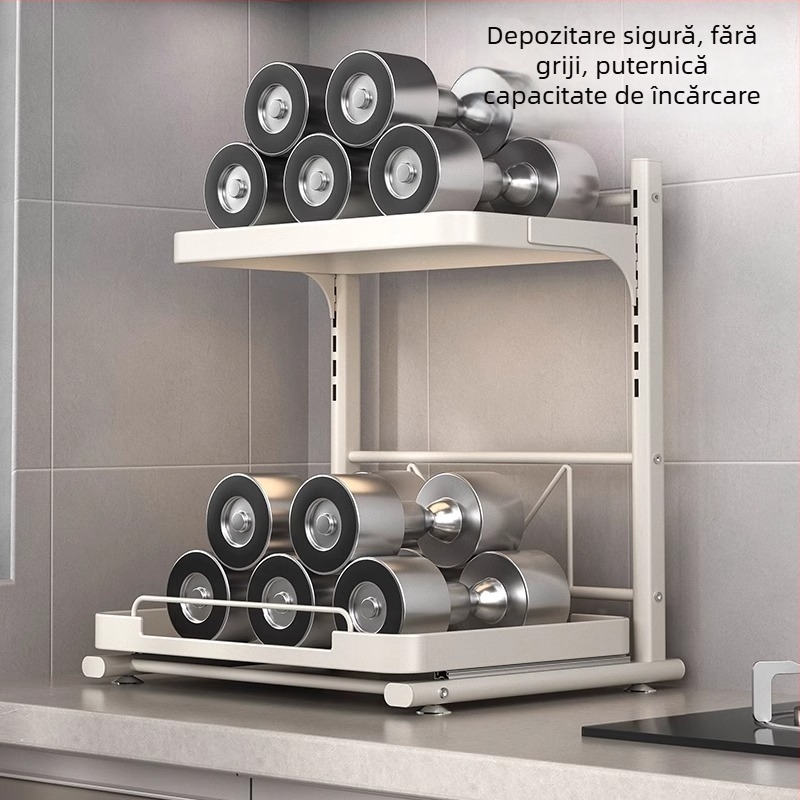 Raft glisant pe blat pentru aparate de bucătărie — metal, stil modern minimalist, pentru aparate precum gătitor de orez, cuptor cu microunde și cuptor, Model 1, mostre personalizate