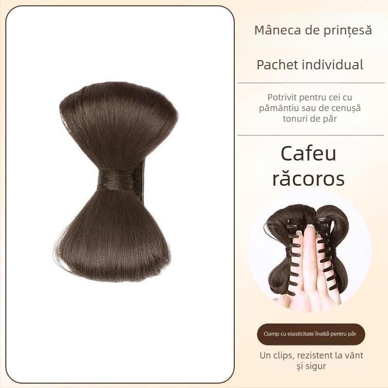 Perucă cu clips, stil antic/retro, material din sârmă cu temperatură înaltă, păr drept cu breton, Yimai