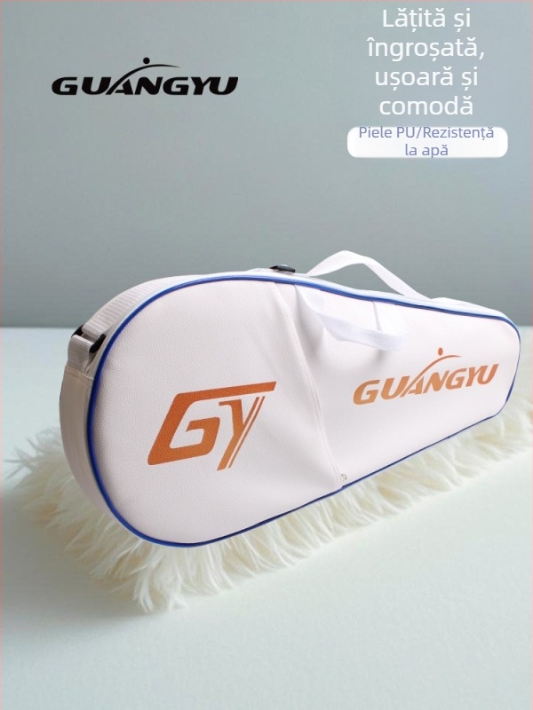 Rucsac pentru rachete badminton/tenis, capacitate mare, piele artificială, material impermeabil, Guangyu, pentru adulți