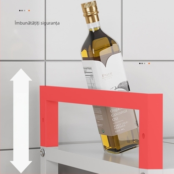 Raft extensibil pentru cuptorul cu microunde – organizator metalic pentru blat, model T18 – design modern minimalist, potrivit pentru cuptor, fierbător de orez și friteuză cu aer