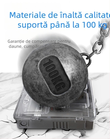 Cutie de contoare trifazice cu patru fire, exterior impermeabil, montaj pe suprafață, din plastic transparent, slot pentru card