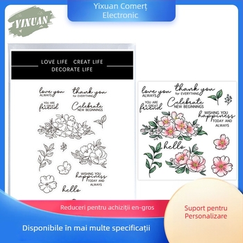 Set de tăietori pentru scrapbooking din oțel carbon, cu șablon de embosare, pentru proiecte DIY (procese de turnare)