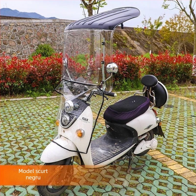 Canopy pentru vehicul electric pentru motocicletă — deschidere automată, închidere semi-automată, potrivire universală, protecție împotriva soarelui și a ploii