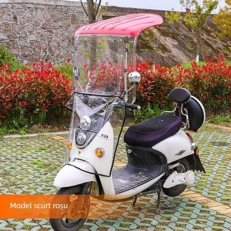 Canopy pentru vehicul electric pentru motocicletă — deschidere automată, închidere semi-automată, potrivire universală, protecție împotriva soarelui și a ploii