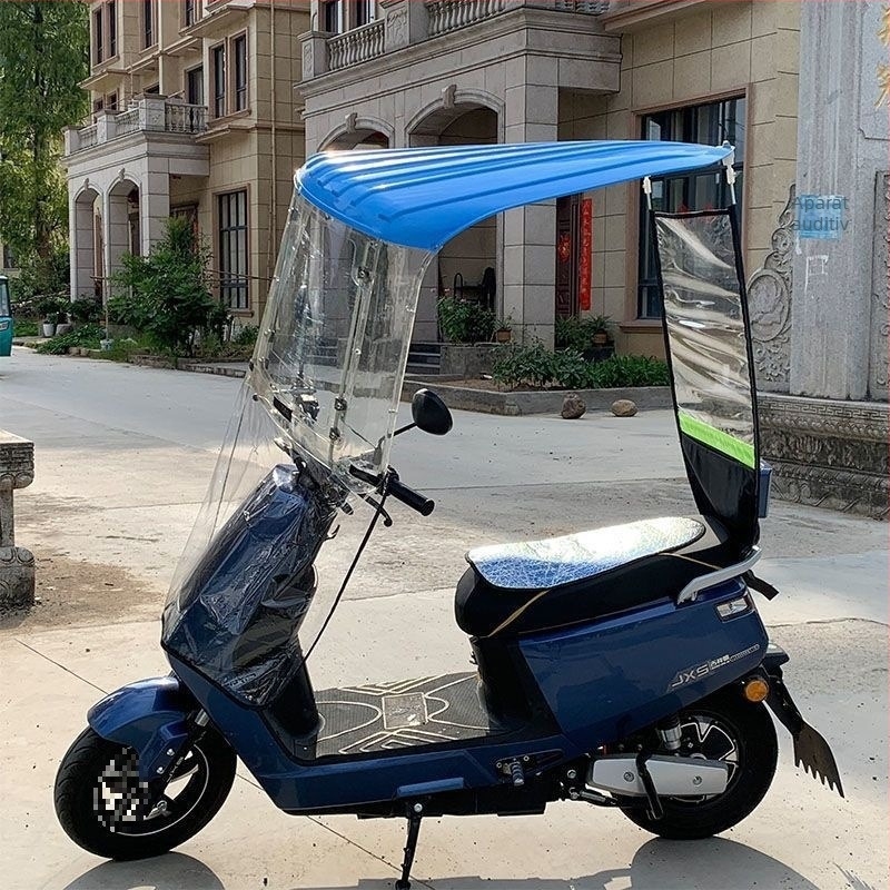 Canopy pentru vehicul electric pentru motocicletă — deschidere automată, închidere semi-automată, potrivire universală, protecție împotriva soarelui și a ploii