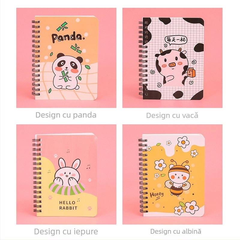 Caiet cu foi detașabile, hârtie offset, 80 gsm, 50–100 de pagini, model LX-418-1