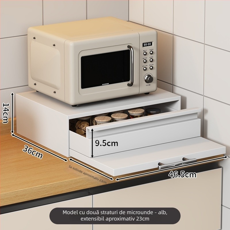 Raft pentru cuptor cu microunde cu sertar retractabil, extensie pentru blat — material: oțel carbon, model: Microwave drawer board, prelucrare conform desenelor