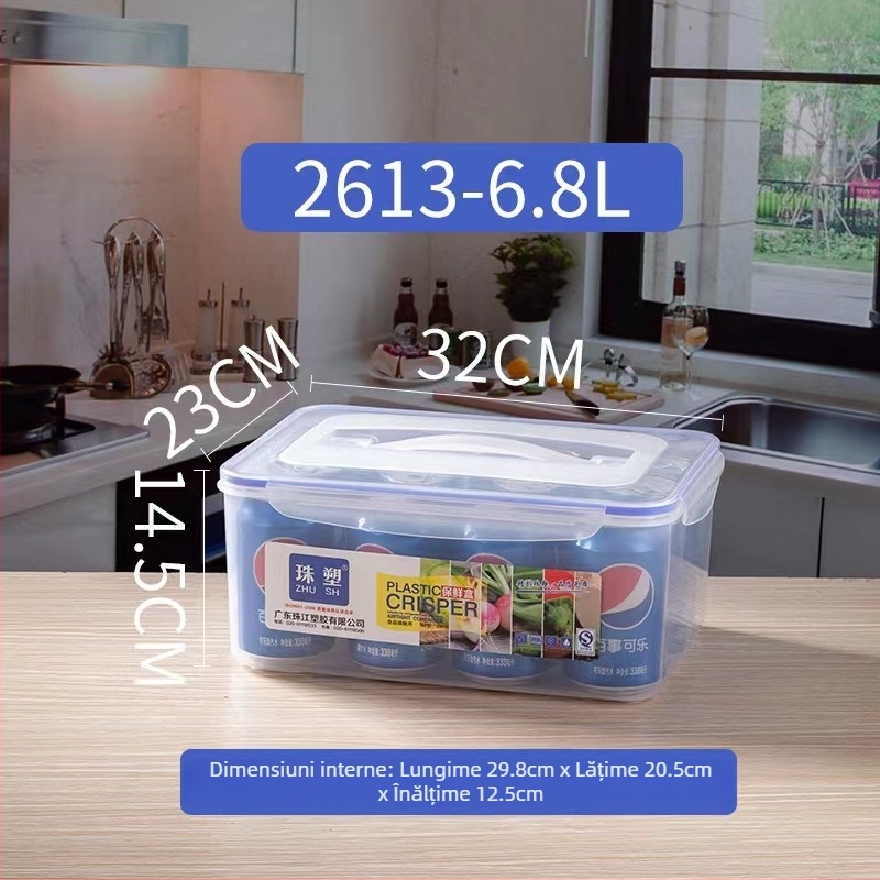 Bead Plastic Cutie dreptunghiulară pentru păstrarea alimentelor, sigură în cuptorul cu microunde, pentru frigider și bucătărie