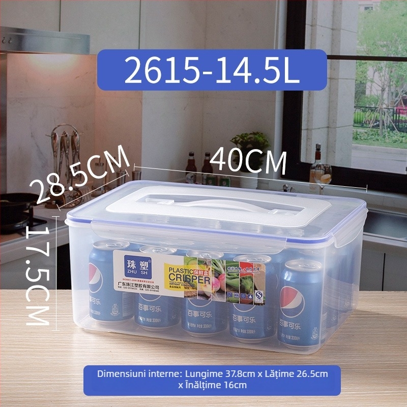 Bead Plastic Cutie dreptunghiulară pentru păstrarea alimentelor, sigură în cuptorul cu microunde, pentru frigider și bucătărie