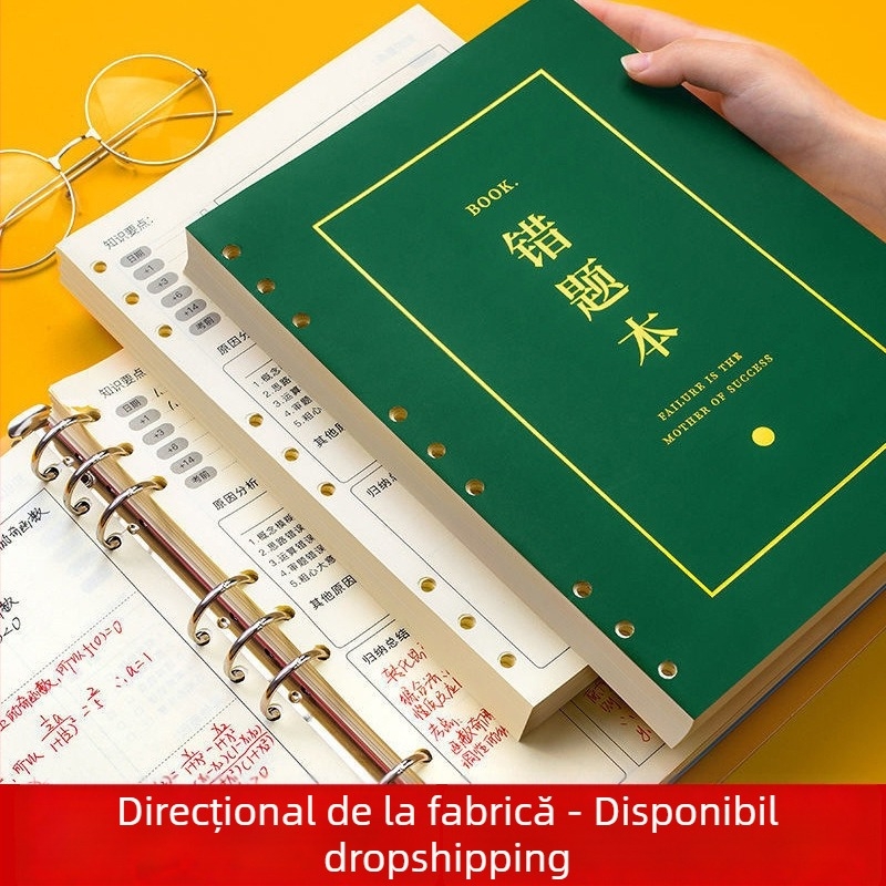 Caiet Jiahao, cu copertă PP, cu foi detașabile, hârtie Forest, 40 pagini, 80 g/m², stil creativ