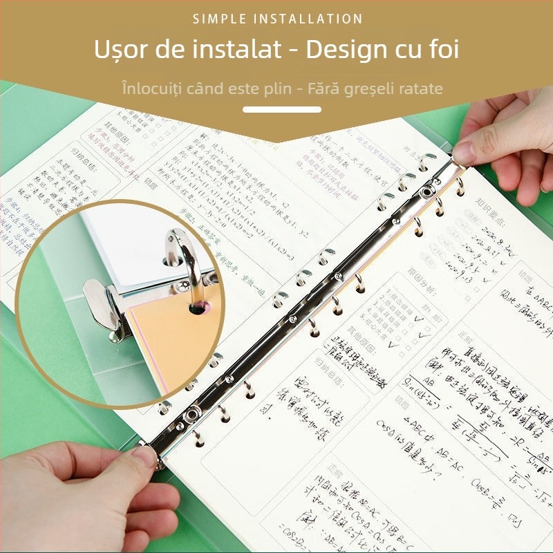 Caiet Jiahao, cu copertă PP, cu foi detașabile, hârtie Forest, 40 pagini, 80 g/m², stil creativ