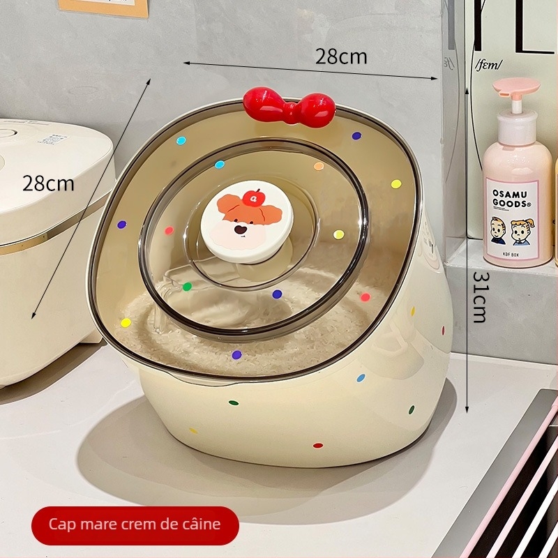 Recipient pentru orez – etanș la umezeală, plastic PP, capacitate peste 10 L, stil modern minimalist, marcă Jianbai