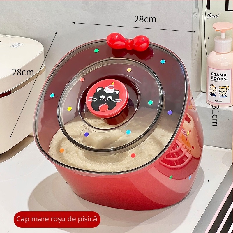 Recipient pentru orez – etanș la umezeală, plastic PP, capacitate peste 10 L, stil modern minimalist, marcă Jianbai