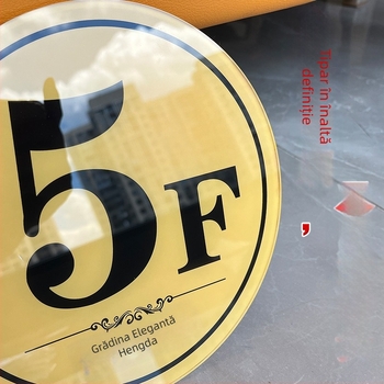 Panou de podea din acrilic pentru etichete de podea — Personalizabil prin imprimare UV (Material: Acrilic; Personalizare: Da; Imprimare: UV; Utilizare: Etichetă de podea)