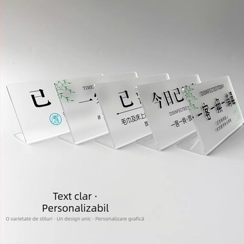 Semn de recepție din acril pentru hoteluri și pensiuni, personalizabil, brand JVNYI/Junyi