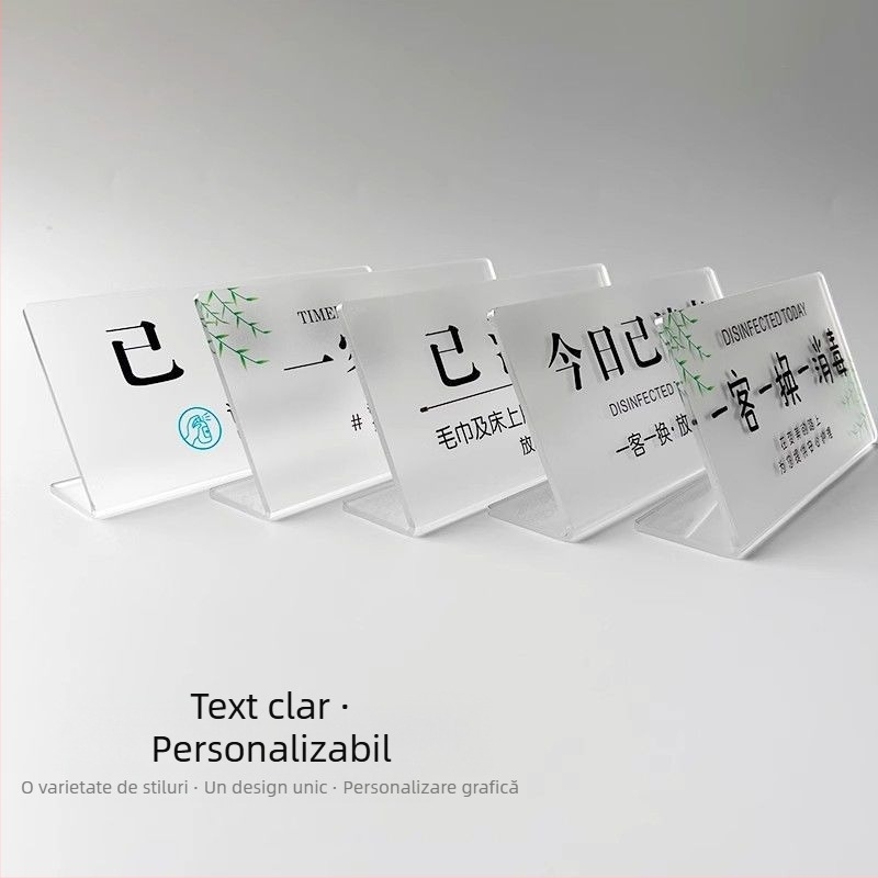 Semn de recepție din acril pentru hoteluri și pensiuni, personalizabil, brand JVNYI/Junyi