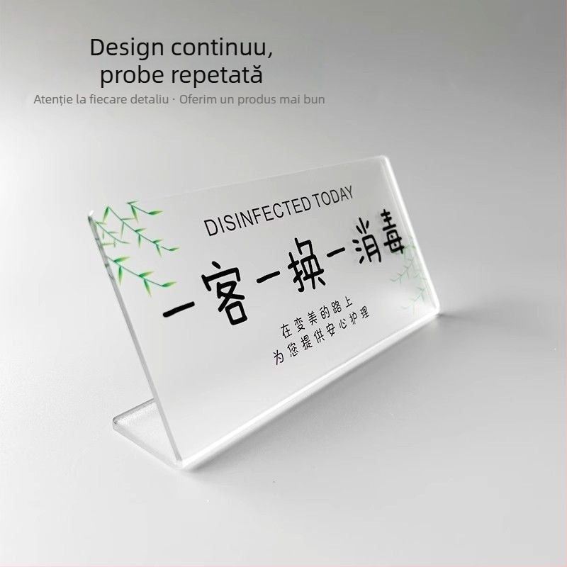 Semn de recepție din acril pentru hoteluri și pensiuni, personalizabil, brand JVNYI/Junyi