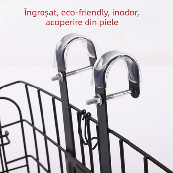 Coș de bicicletă din fier, pliere față-spate, design extins și îngroșat, personalizabil