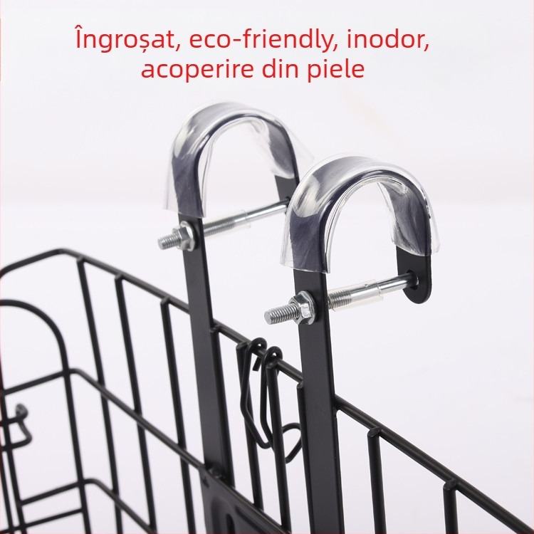 Coș de bicicletă din fier, pliere față-spate, design extins și îngroșat, personalizabil