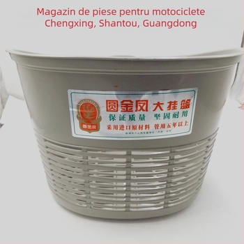 Coș frontal pentru bicicletă, pliabil, din plastic, rotund