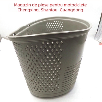 Coș frontal pentru bicicletă, pliabil, din plastic, rotund