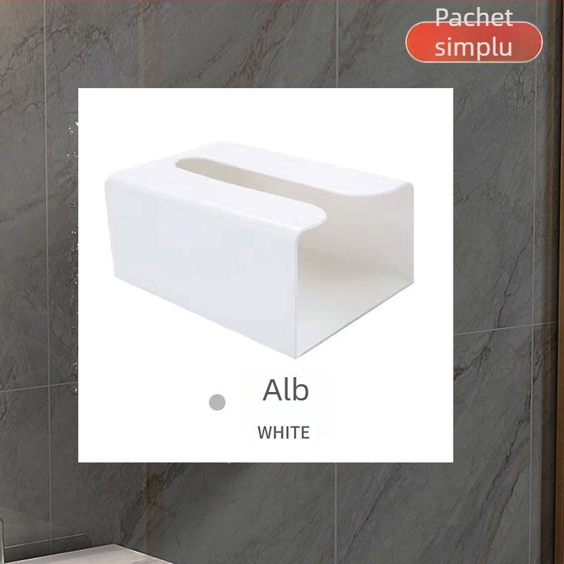 Cutie de ținut șervețele montată pe perete din acril cu model glaciar, pentru baie și bucătărie; stil ușor de lux; multifuncțional.