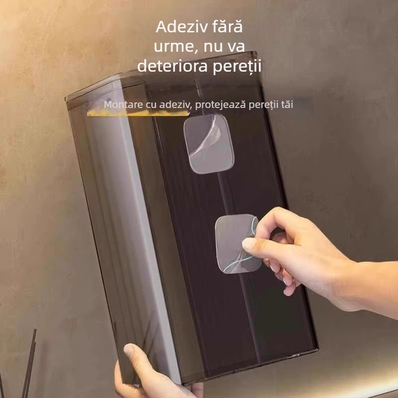 Cutie PET pentru șervețele umede – montaj pe perete pentru baie, cutie de hârtie luxoasă cu tragere