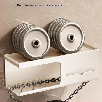 Suport pentru hârtie igienică, oțel cu carbon, hârtie detașabilă, multifuncțional, model 235689