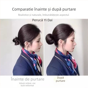 Perucă pentru păr scurt buclat, stil natural, material: sârmă rezistentă la temperaturi înalte, crește volumul părului, pentru femei