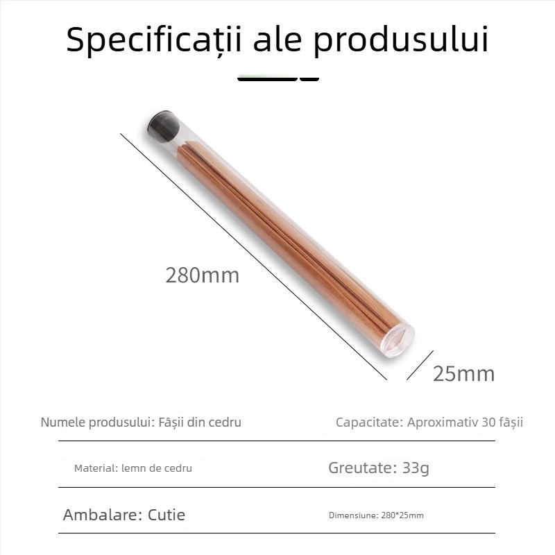 Accesorii pentru trabuc din lemn de cedru: 30 buc./cutie, utilizare duală pentru aprindere și aromare, Forten