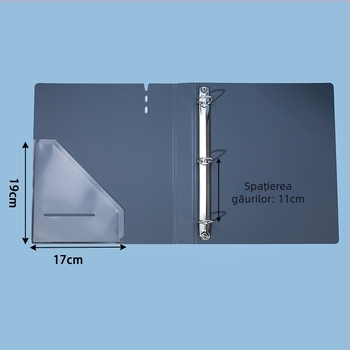 Clip D cu 3 găuri, capacitate mare, dosar din PP impermeabil pentru documente format A4, clemă 110, grosime placă 1 mm