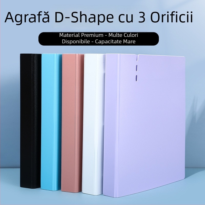 Clip D cu 3 găuri, capacitate mare, dosar din PP impermeabil pentru documente format A4, clemă 110, grosime placă 1 mm
