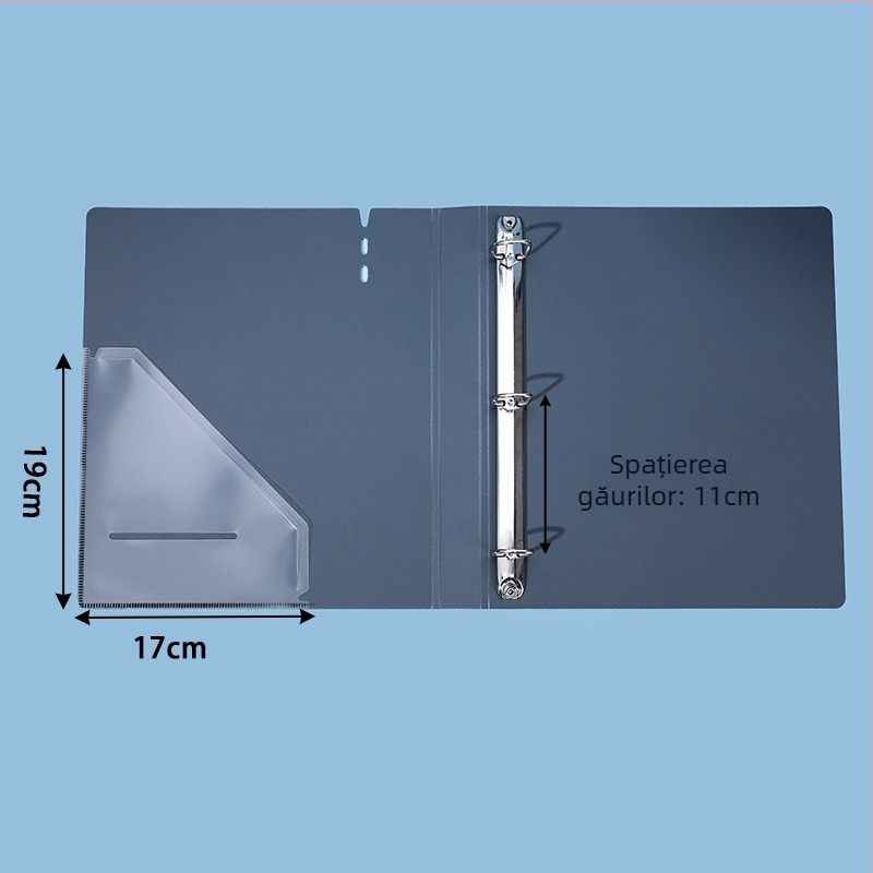 Clip D cu 3 găuri, capacitate mare, dosar din PP impermeabil pentru documente format A4, clemă 110, grosime placă 1 mm