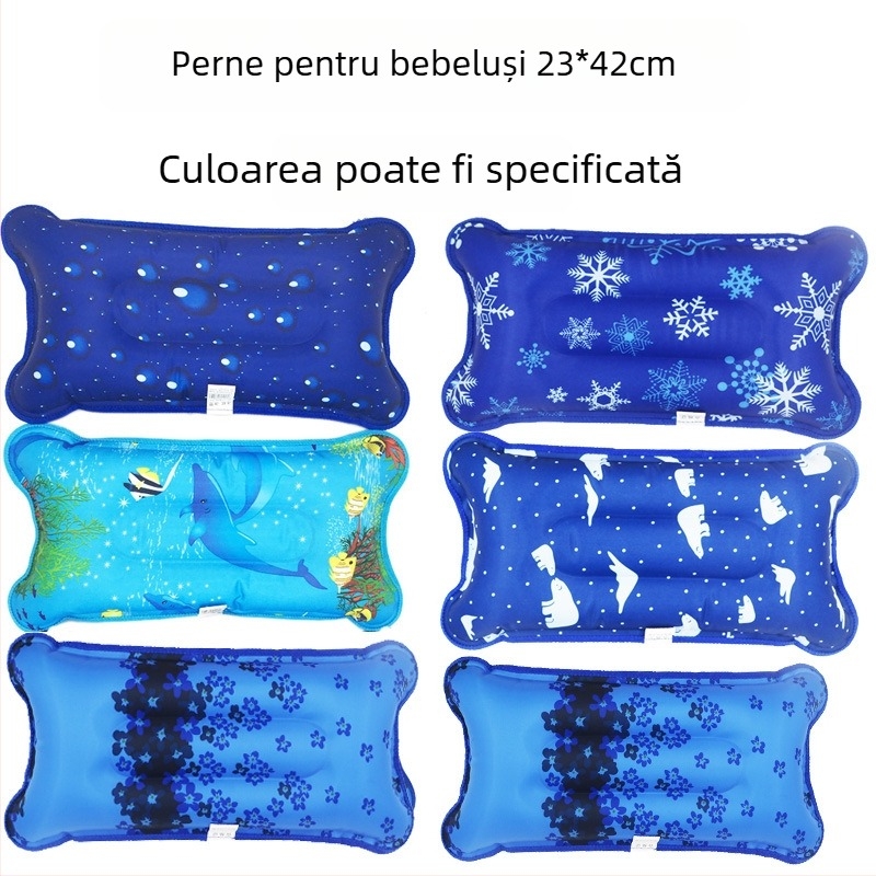 Pernă de gheață cu țesătură PVC și umplutură din cristale de gheață pentru răcire și prevenire a insolației; utilizare universală, personalizare disponibilă.
