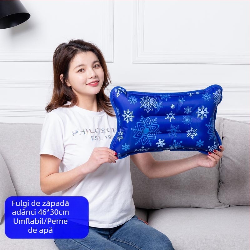 Pernă de gheață cu țesătură PVC și umplutură din cristale de gheață pentru răcire și prevenire a insolației; utilizare universală, personalizare disponibilă.