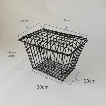 Coș de bicicletă din fier pentru portbagajul din spate