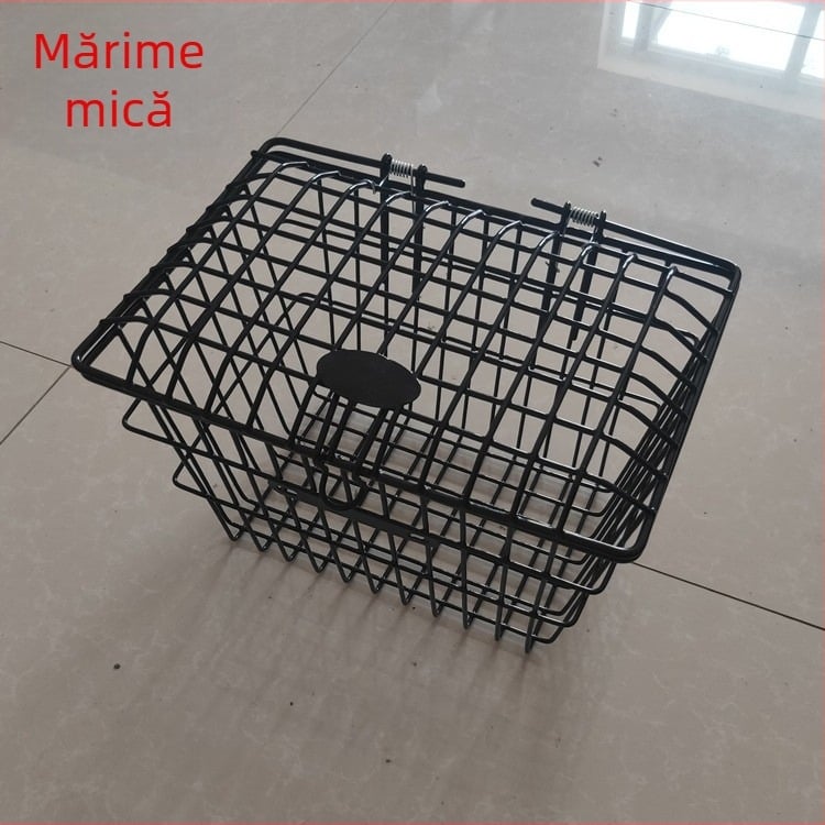 Coș de bicicletă din fier pentru portbagajul din spate